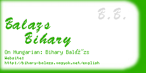 balazs bihary business card